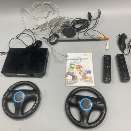 Nintendo Wii Video Game Console RVL-001 Mario Kart Bundle