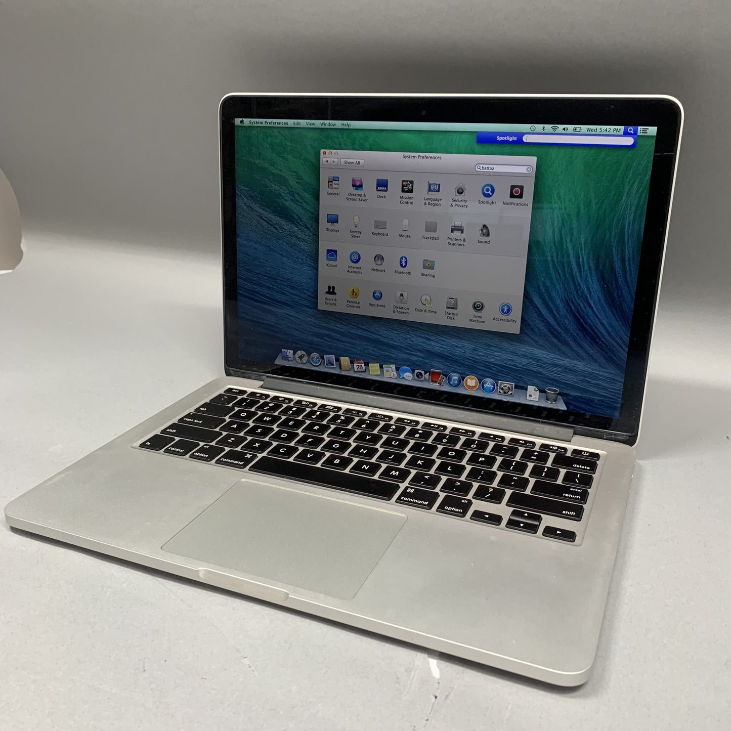 2014 Apple MacBook Pro 13.3" i5 2.6GHz 8GB RAM 500GB HDD Silver A1502