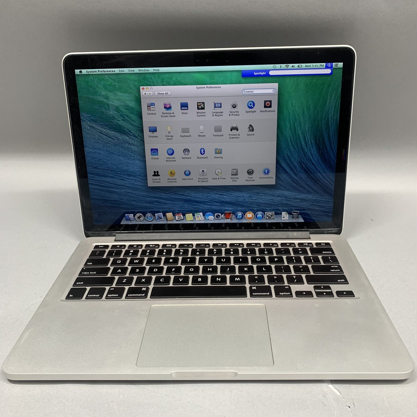 2014 Apple MacBook Pro 13.3" i5 2.6GHz 8GB RAM 500GB HDD Silver A1502