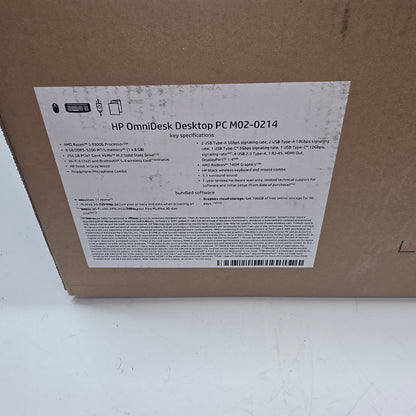 HP Omnidesk Desktop M02 MO2-0214 Ryzen 3 8300G 3.40GHz 8GB RAM 256GB SSD
