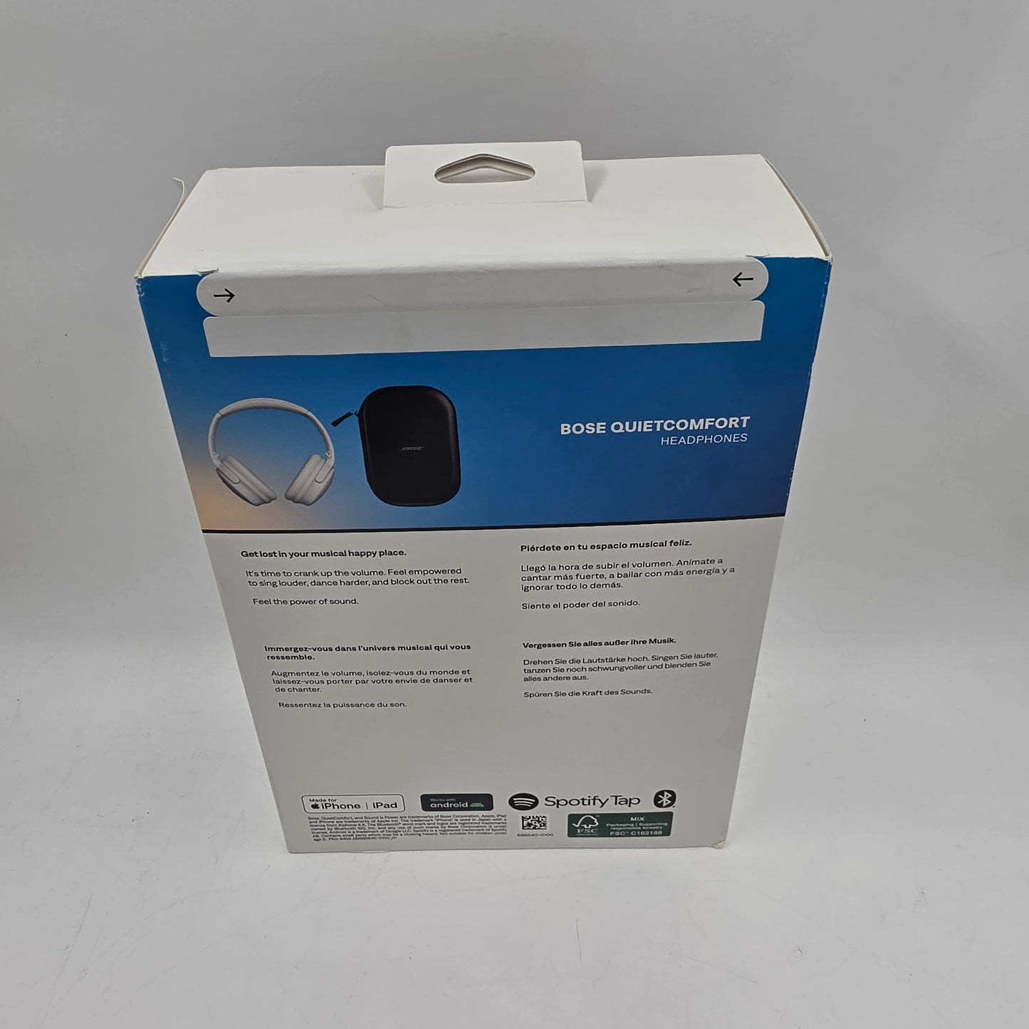 New Bose QuietComfort Over-Ear Wireless Bluetooth Headphones White 884367-0200