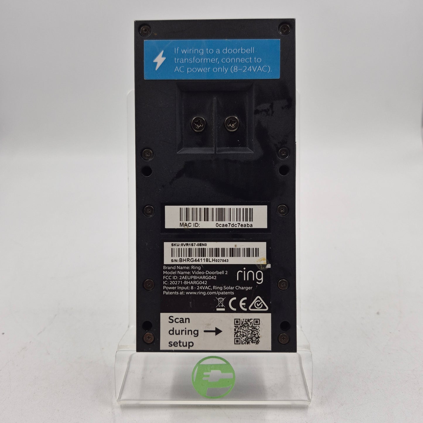 Ring Video-Doorbell 2  Solar Charger Ring Battery Video Doorbell 5AT3S7