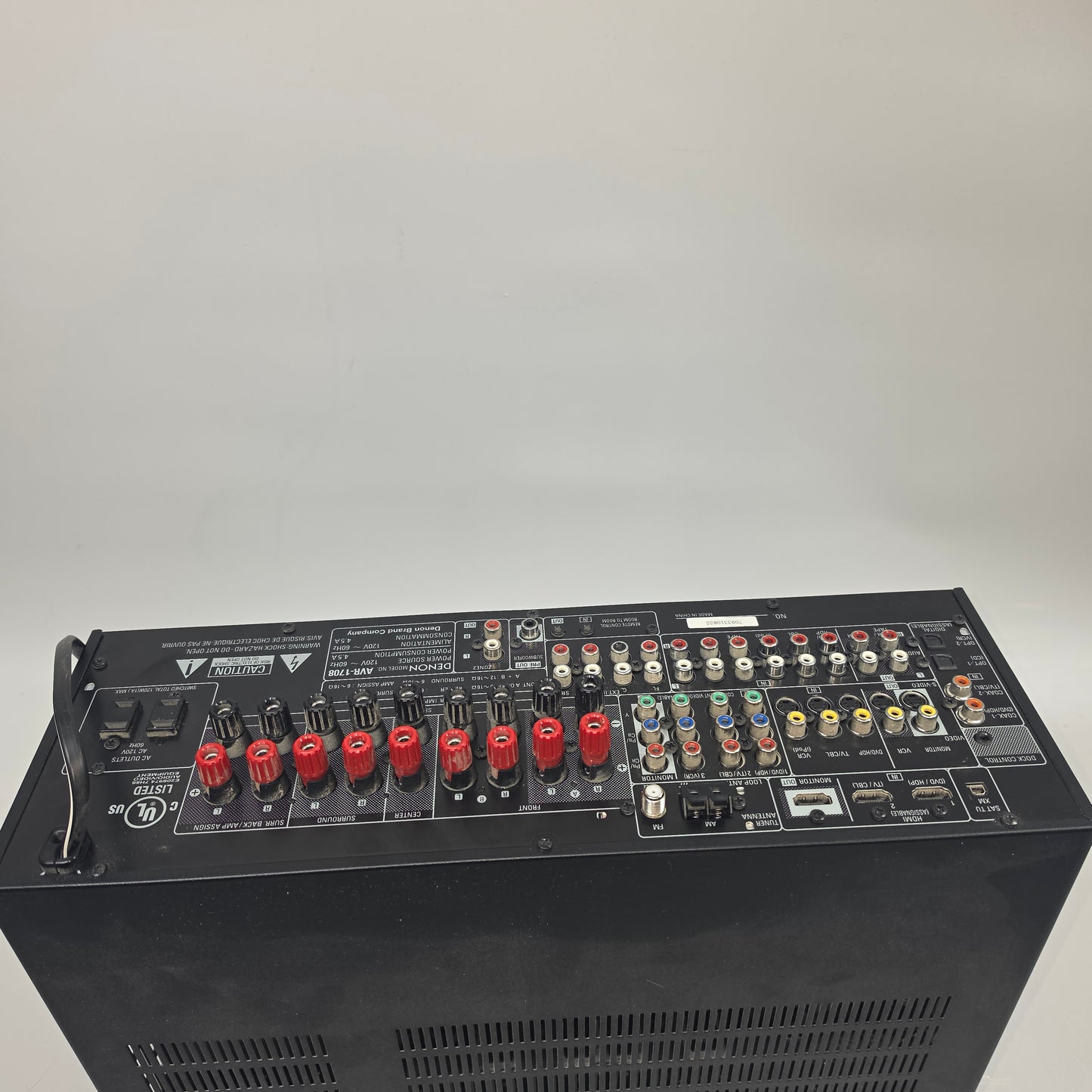 Denon AVR-1708 Multi-zone AV Surround Reciever w/remote Bundle
