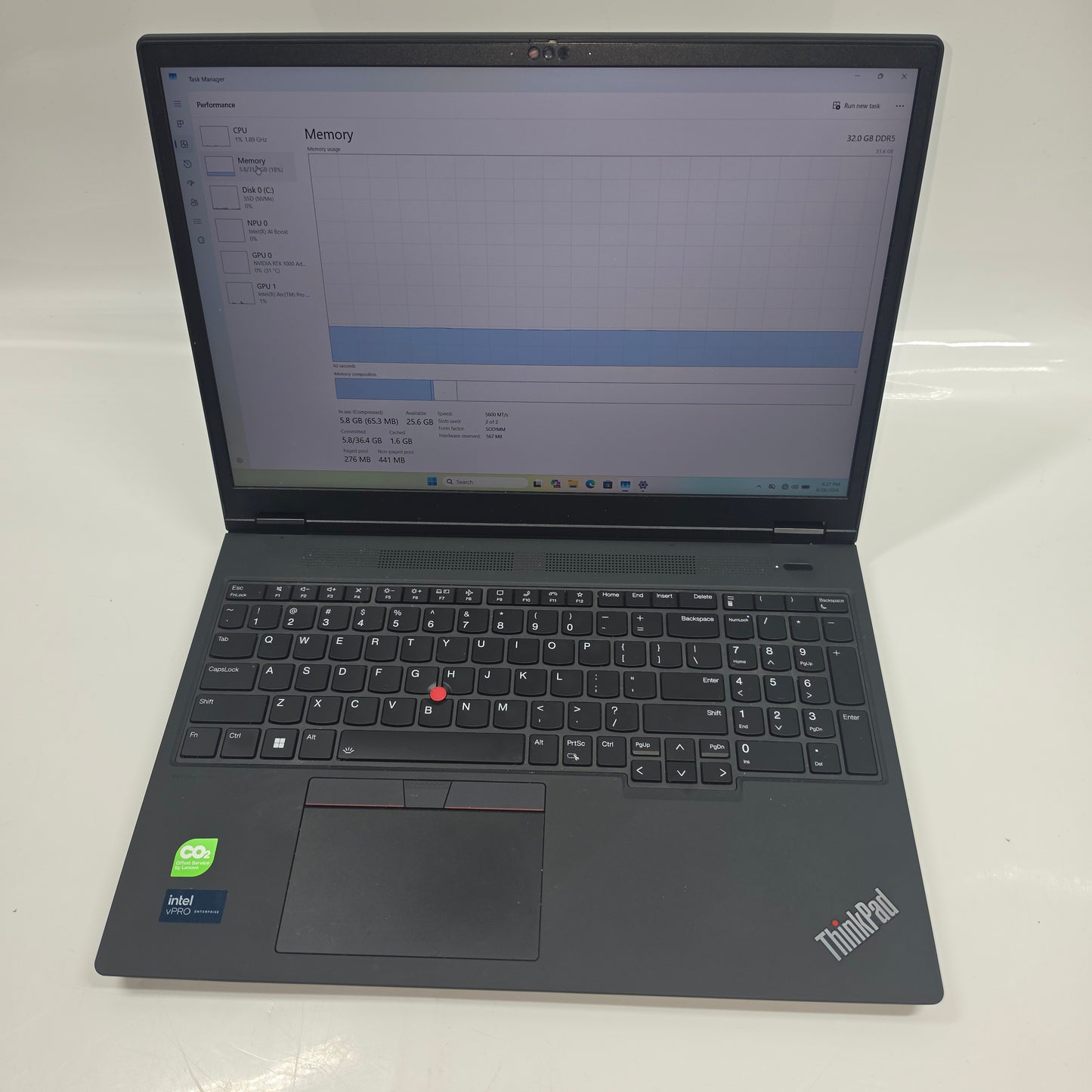 Lenovo ThinkPad P16v Gen 2 16" Core Ultra 7 165U 32GB RAM 1TB SSD RTX 1000 Ada