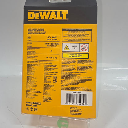 New DeWalt DWHT77100 Laser Distance Measurer