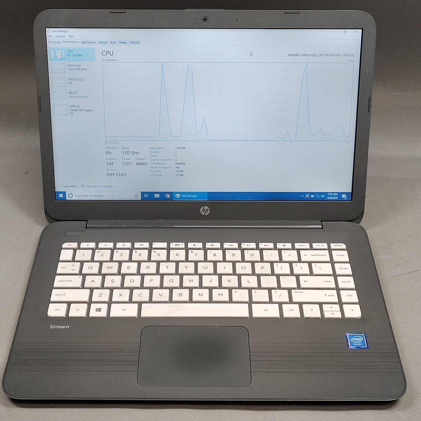 HP Stream 14-CB012DS 14" Celeron N3060 1.6GHz 4GB RAM 32GB SSD