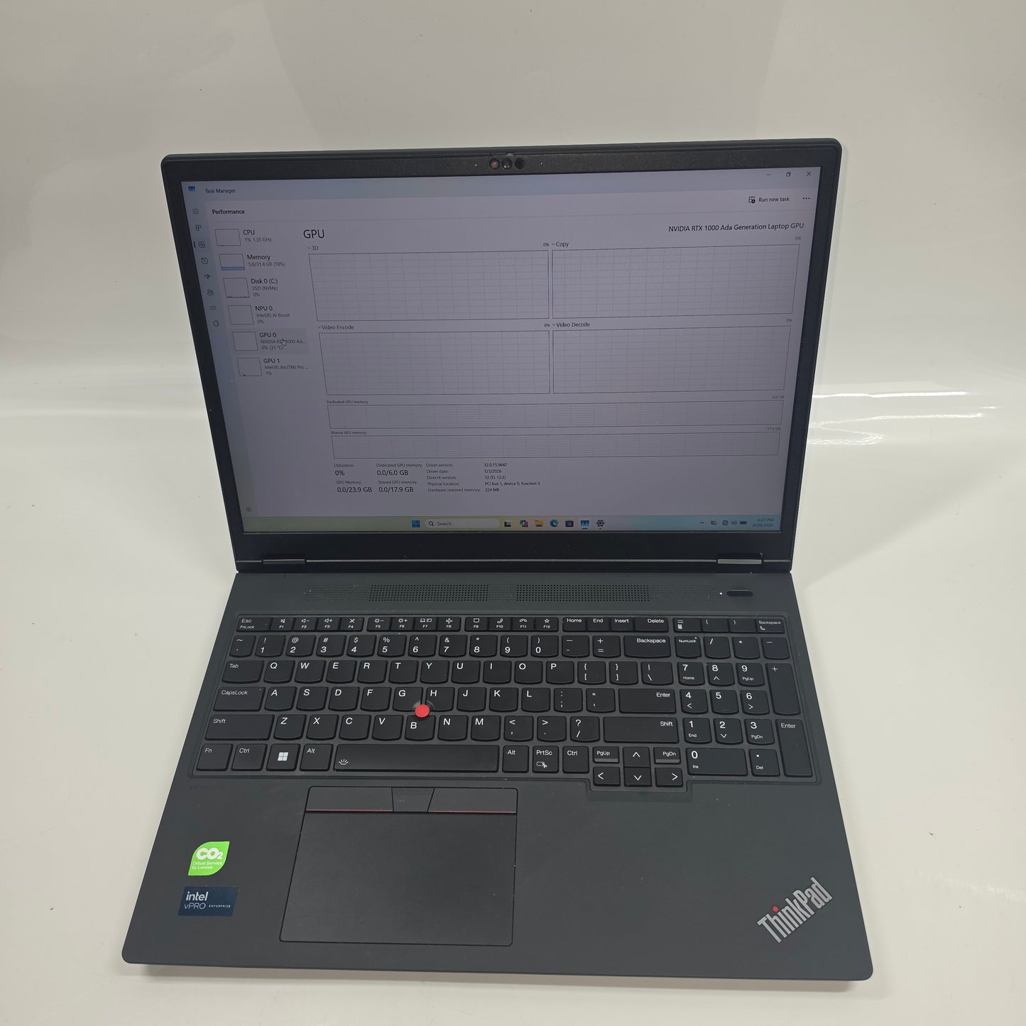 Lenovo ThinkPad P16v Gen 2 16" Core Ultra 7 165U 32GB RAM 1TB SSD RTX 1000 Ada