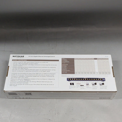 New NetGear 16-Port Gigabit Ethernet Unmanaged Switch GS116