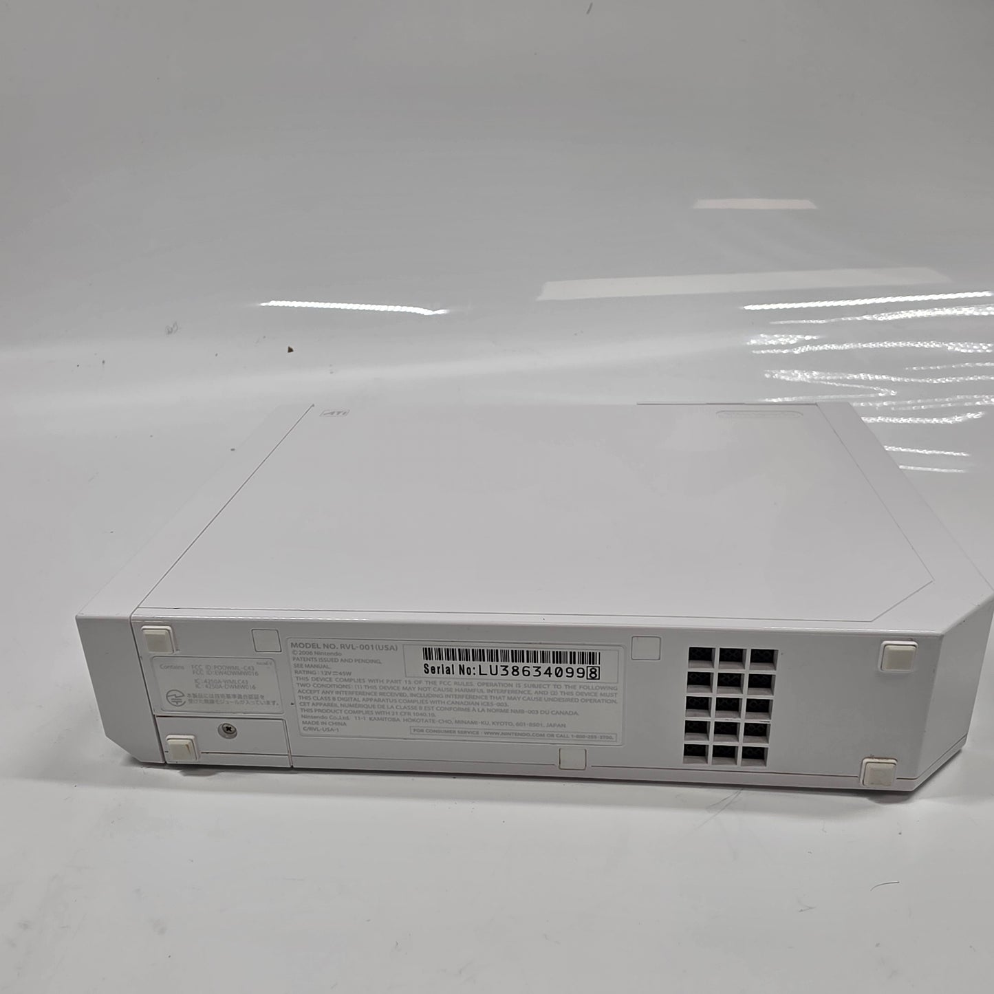 Nintendo Wii Console Gaming System RVL-001 White