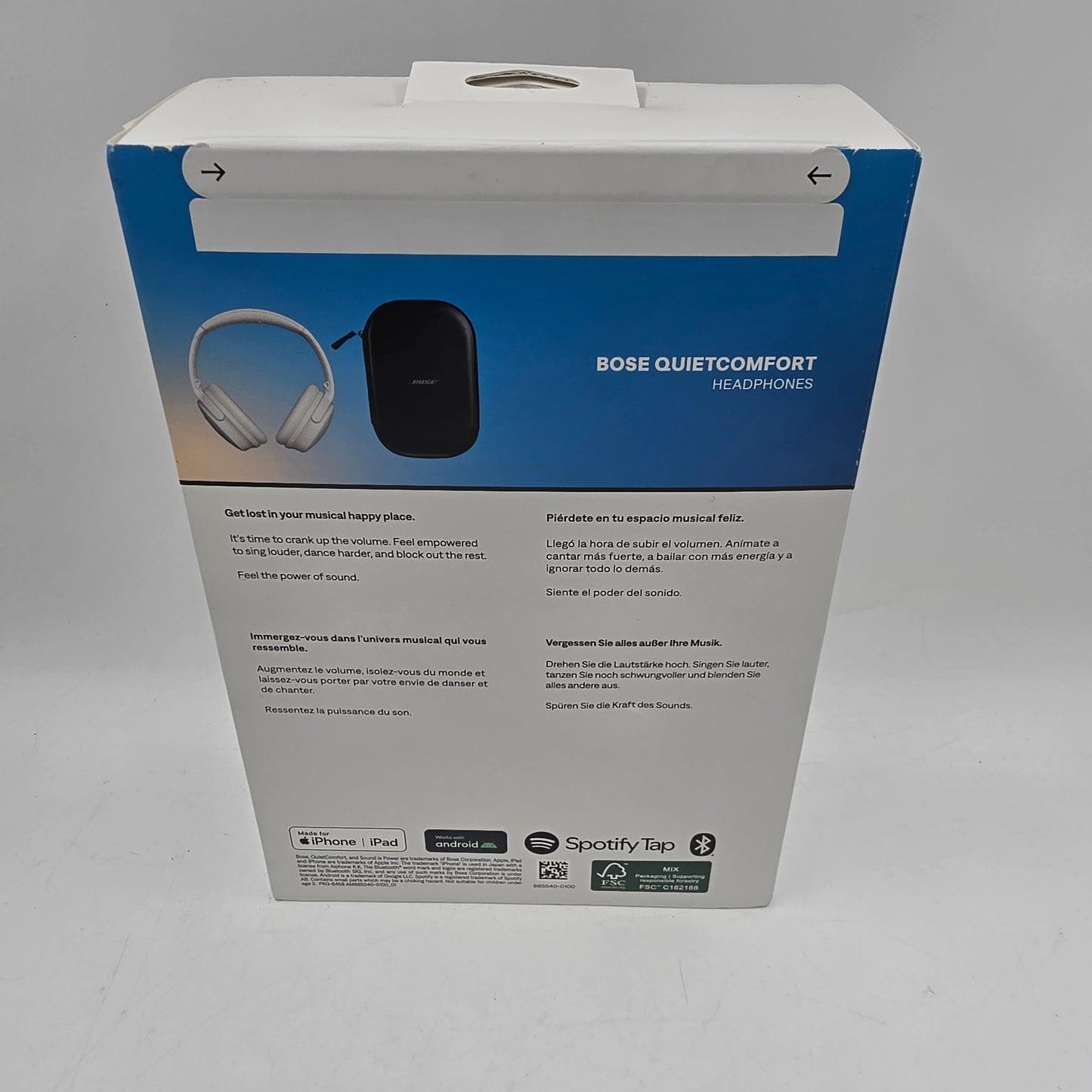 New Bose QuietComfort Over-Ear Wireless Bluetooth Headphones White 884367-0200