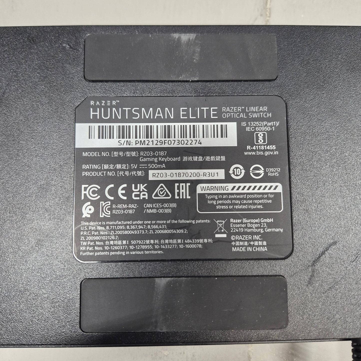 Razer Huntsman Elite RZ03-0187 Gaming Keyboard