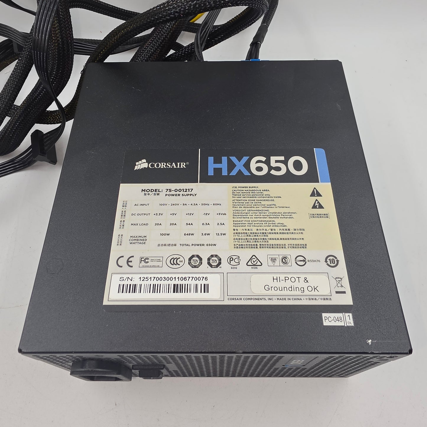 Corsair HX650 80 Plus Bronze 650W Semi Modular Power Supply