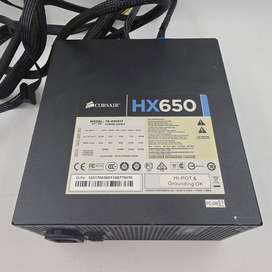 Corsair HX650 80 Plus Bronze 650W Semi Modular Power Supply