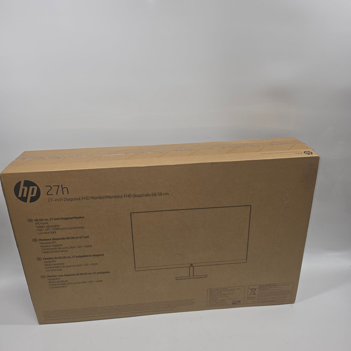 New HP 27" FHD LCD IPS Display Monitor