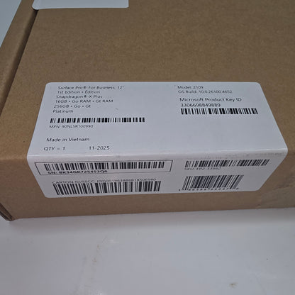 New Microsoft Surface Pro 12 for Business 90NL5R100990 12" Snapdragon X Plus