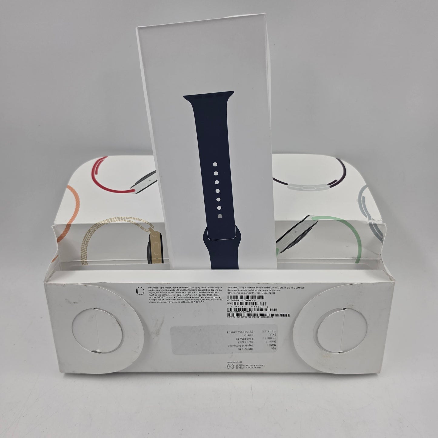 New Unlocked Apple Watch Series 9 41MM Silver Aluminum Black Unity Sport Band 