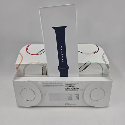 New Unlocked Apple Watch Series 9 41MM Silver Aluminum Black Unity Sport Band 