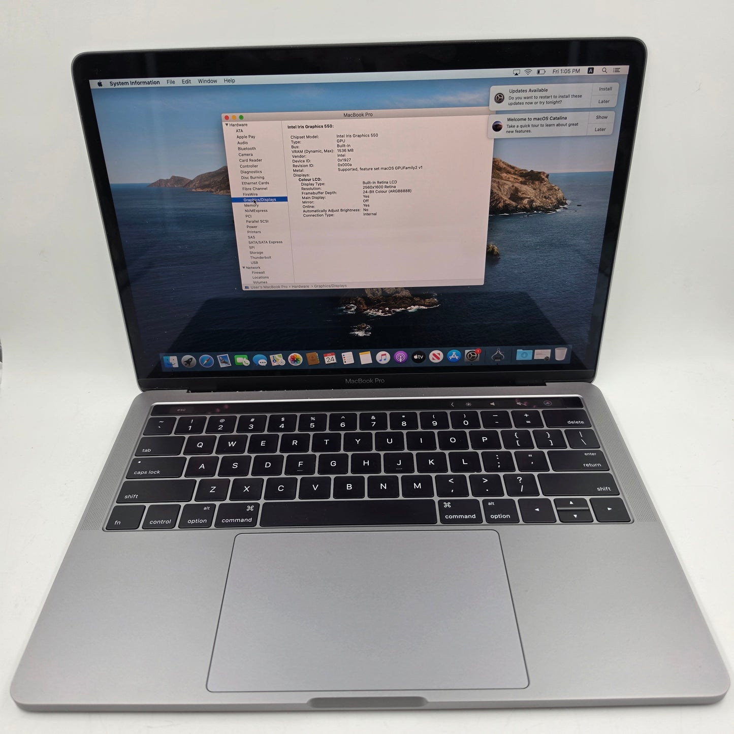 2016 Apple MacBook Pro 13.3" i5 2.9GHz 16GB RAM 512GB SSD Space Gray