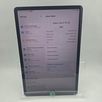 T-Mobile Samsung Galaxy Tab S7 FE 5G 12.4" 64GB Gray SM-T738U