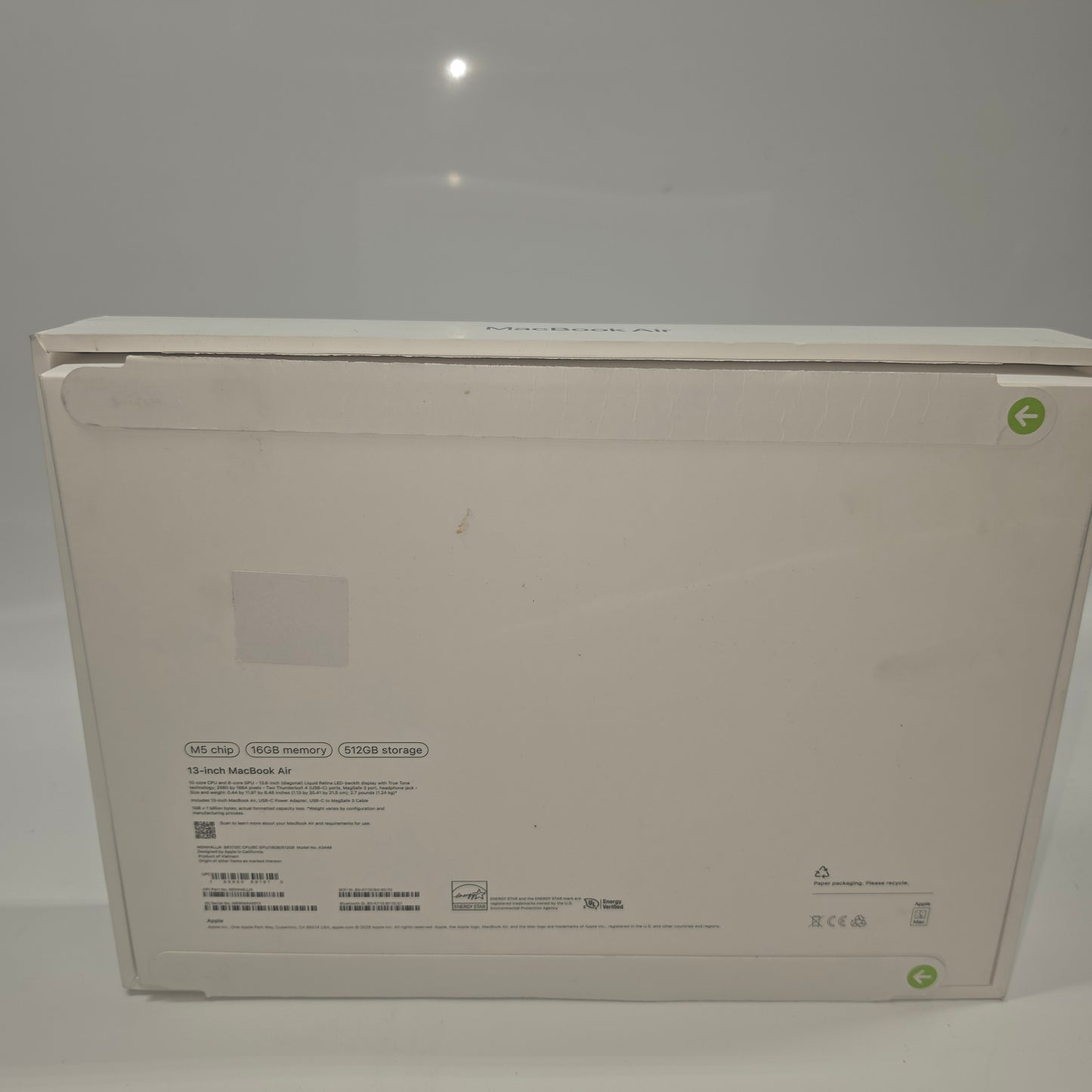 2026 Apple MacBook Air 13" M5 8C GPU 4.6GHz 16GB RAM 512GB SSD MDHH4LL/A