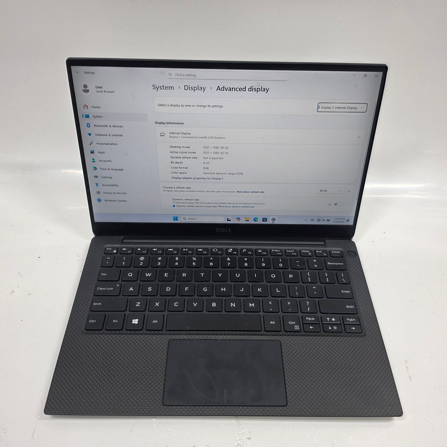 Dell XPS 13.3" i7-10710U 1.6GHz 16GB RAM 512GB SSD
