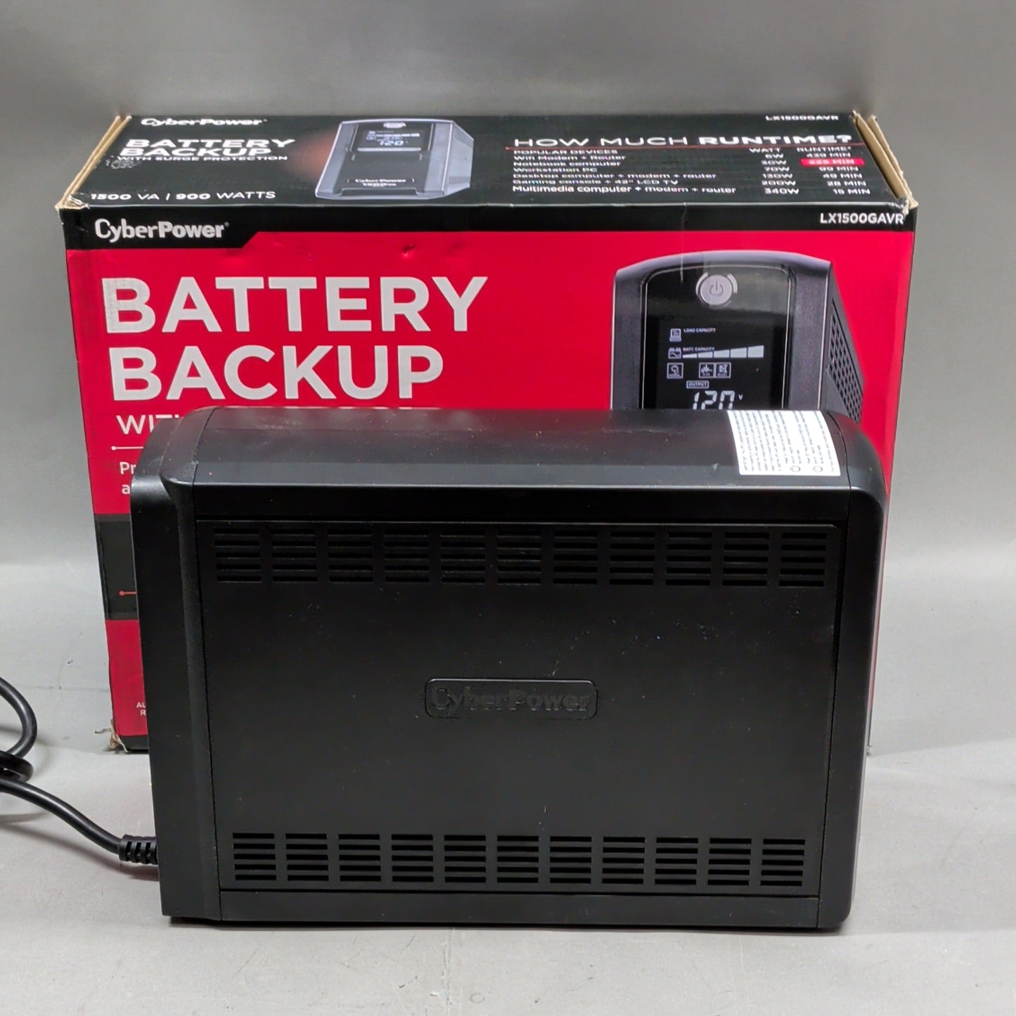 CyberPower Battery Backup Power Supply LX1500GAVR