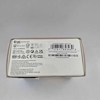 New Bose QuietComfort Earbuds In-Ear Noise Cancelling Bluetooth Earbuds White 888507-0200