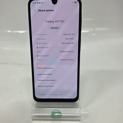 GSM Unlocked Samsung A17 4GB RAM 128GB SM-A176U1 Black