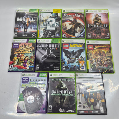 Lot of 12 Microsoft Xbox 360 Games