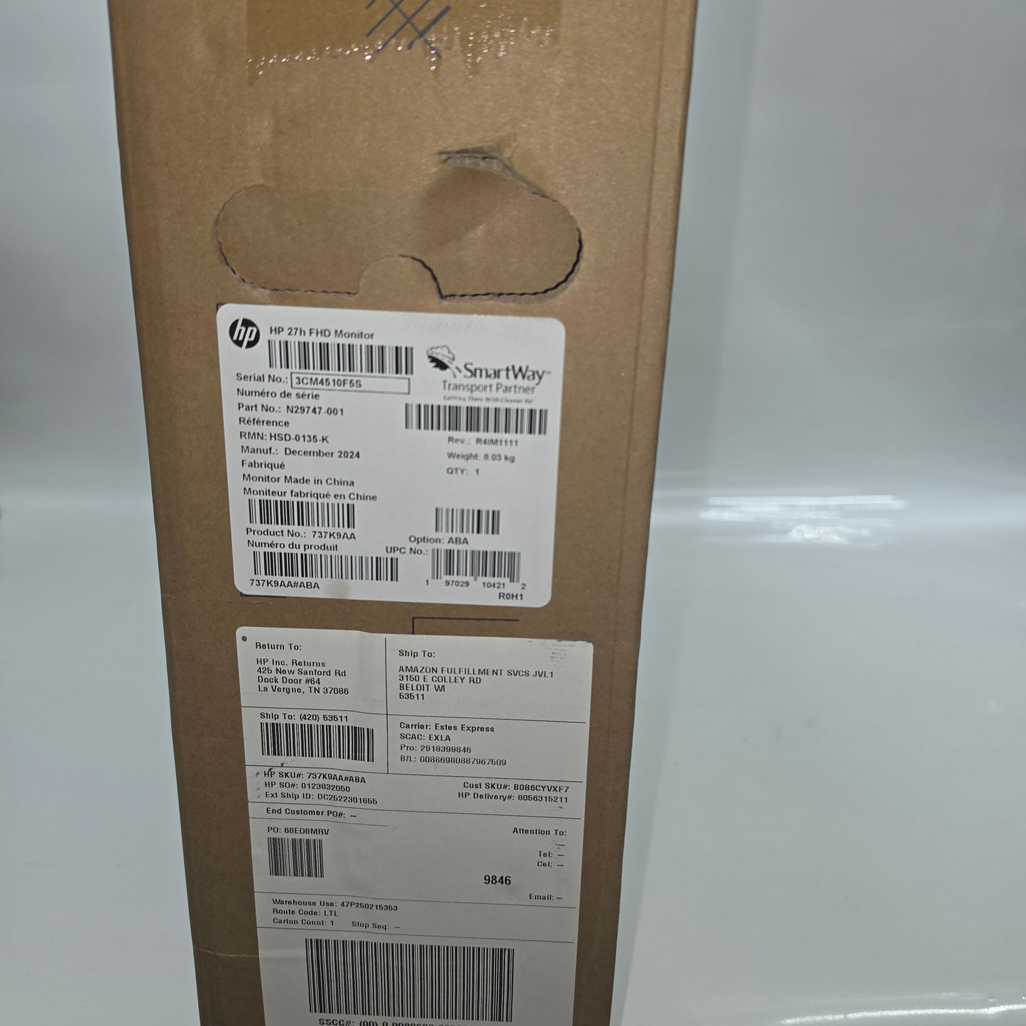 New HP 27" FHD LCD IPS Display Monitor
