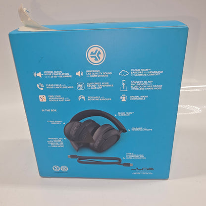 JLab ANC Wireless Wireless Over-Ear Bluetooth Headphones Black
