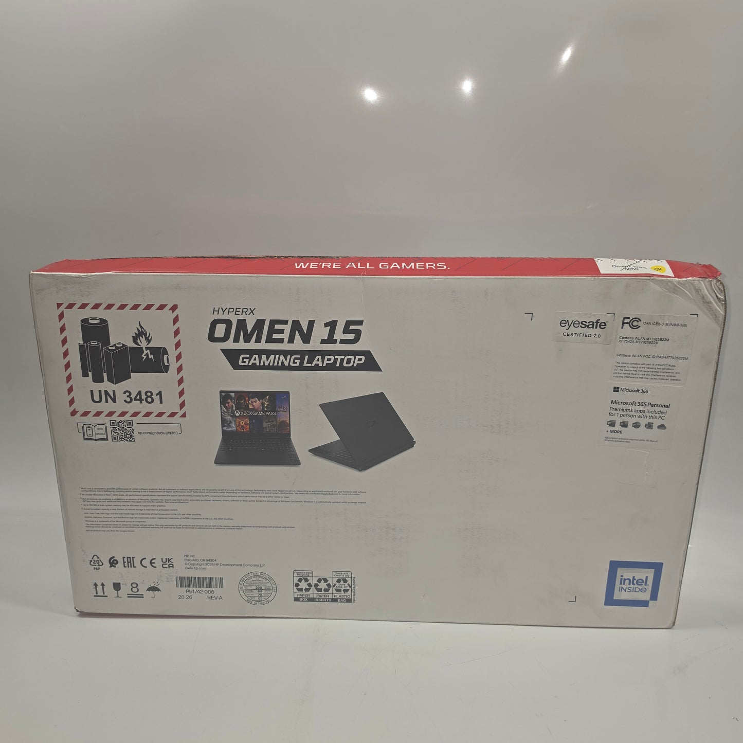 New HP HyperX Omen 15 Gaming Laptop 15-GA0050WM 15.3" Intel Core 5 210H