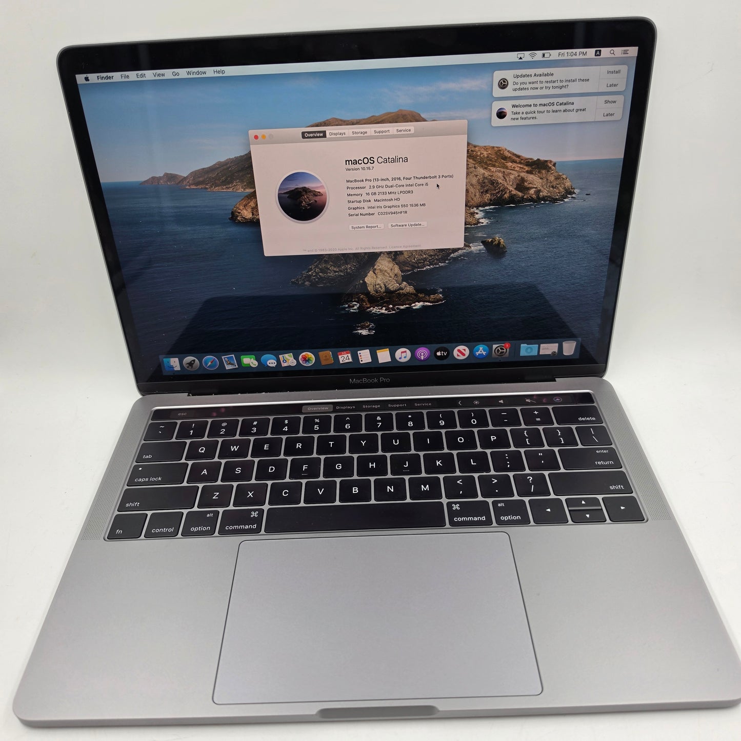 2016 Apple MacBook Pro 13.3" i5 2.9GHz 16GB RAM 512GB SSD Space Gray