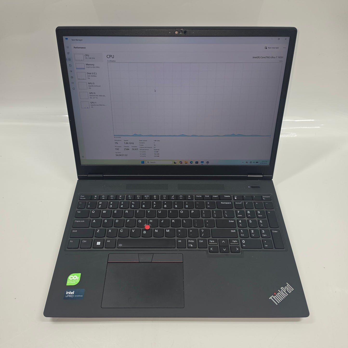 Lenovo ThinkPad P16v Gen 2 16" Core Ultra 7 165U 32GB RAM 1TB SSD RTX 1000 Ada
