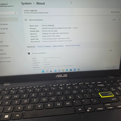 Asus L510M L510M 15.6" Pentium Silver N5030 1.1GHz 4GB mqZRAM 128GB SSD