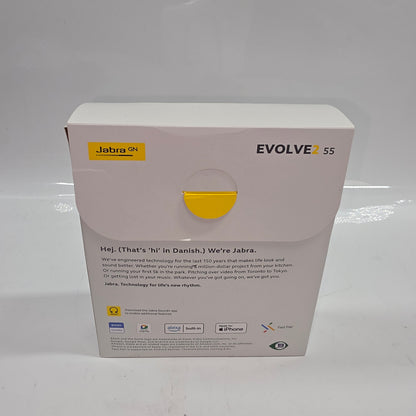 Jabra Evolve 2 55 Wireless Over-Ear Bluetooth Headphones Black HSC170W
