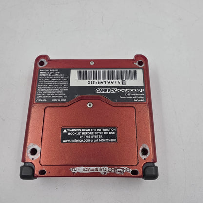 Nintendo Game Boy Advance SP Handheld Game Console Only AGS-001 Flame Red