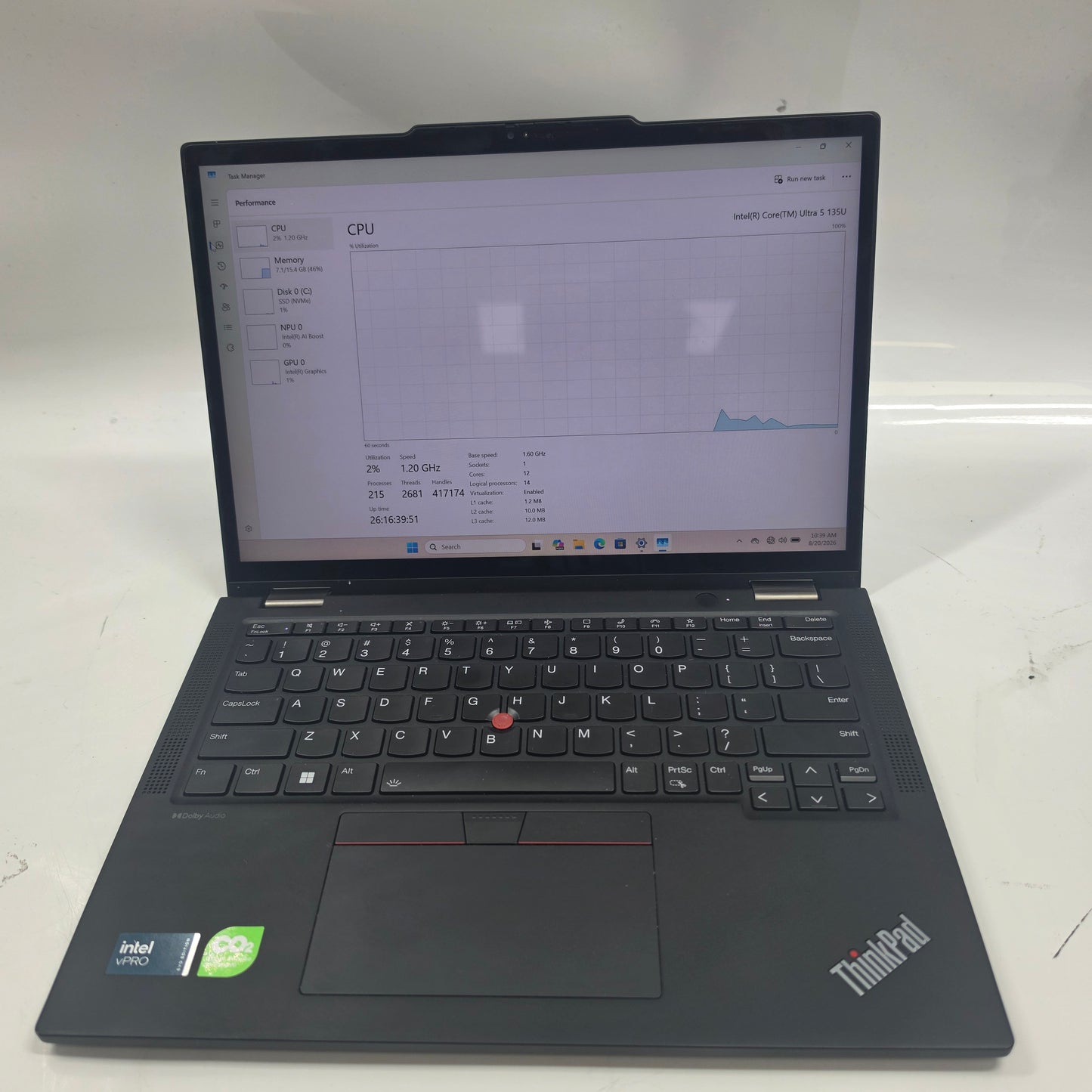 Lenovo ThinkPad X13 Gen 5 14" Intel Core Ultra 5 135U 1.6GHz 16GB RAM 512GB SSD