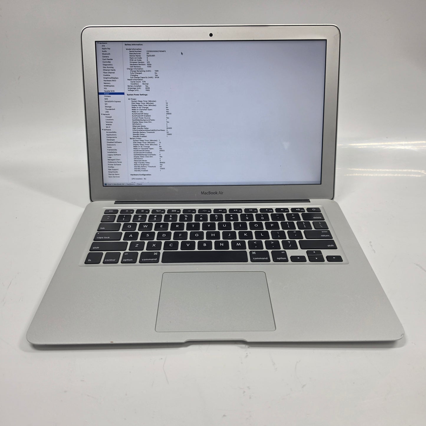 2017 Apple MacBook Air 13.3" i5 1.8GHz 8GB RAM 256GB SSD Silver A1466
