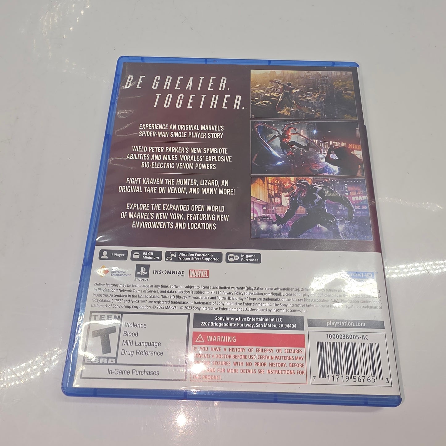 Marvel Spider-Man 2 (Sony PlayStation 5 PS5, 2023)