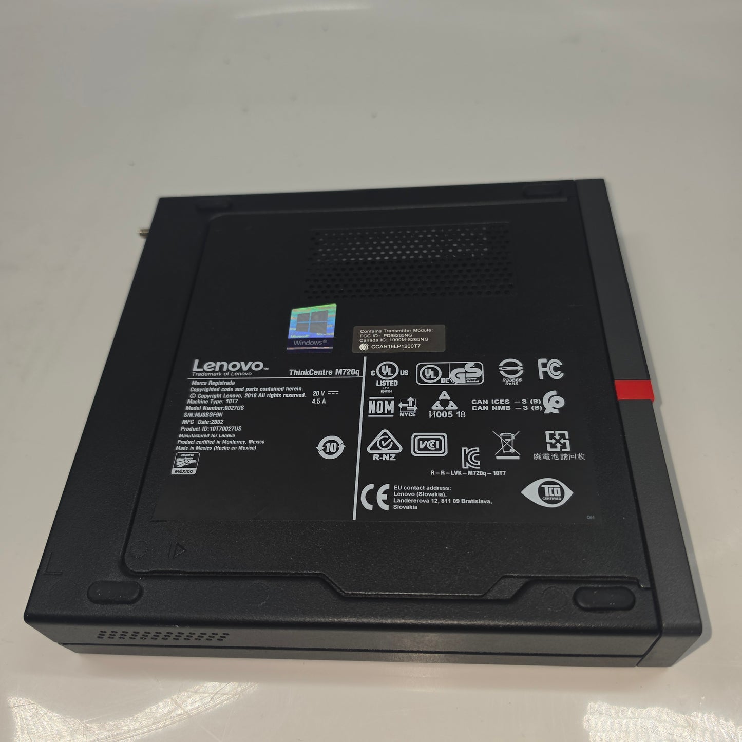 Lenovo M720q Core i7-8700 3.20GHz 8GB RAM 256GB SSD