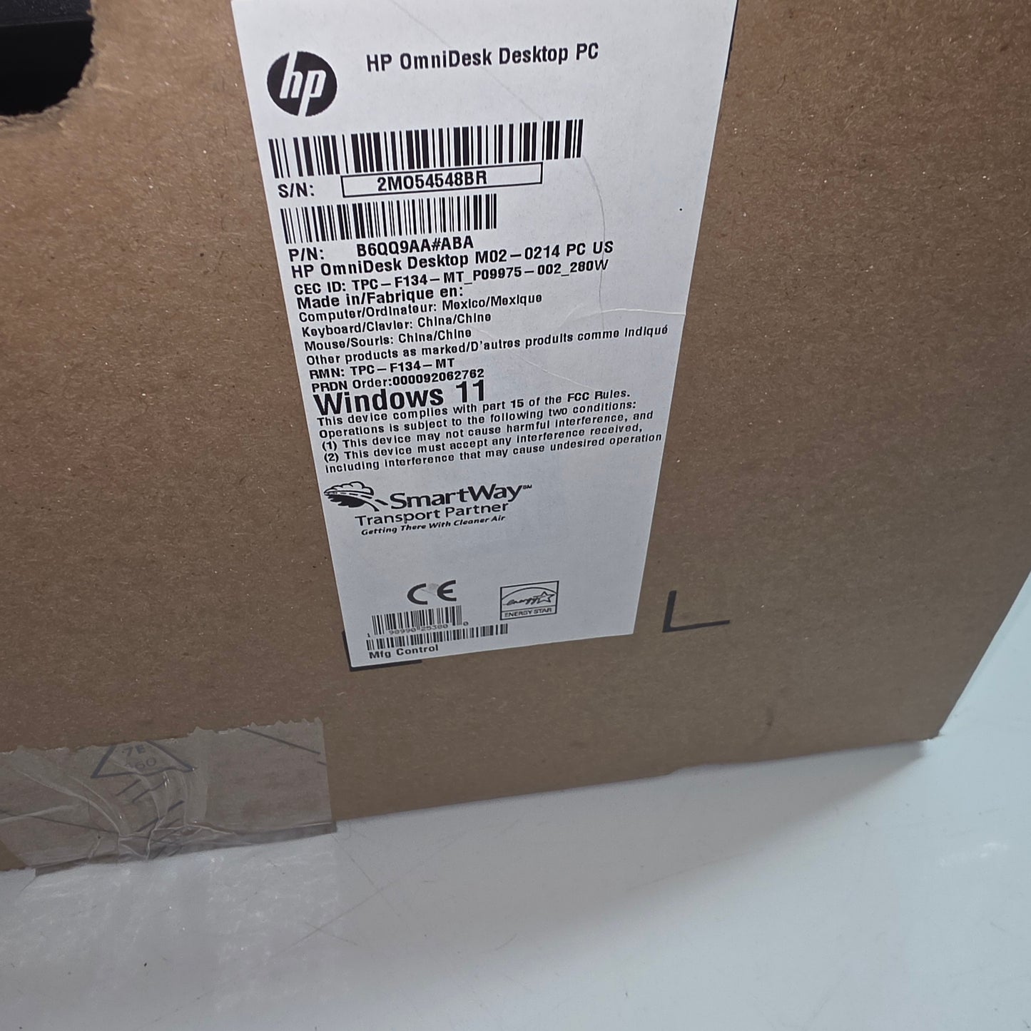 HP Omnidesk Desktop M02 MO2-0214 Ryzen 3 8300G 3.40GHz 8GB RAM 256GB SSD